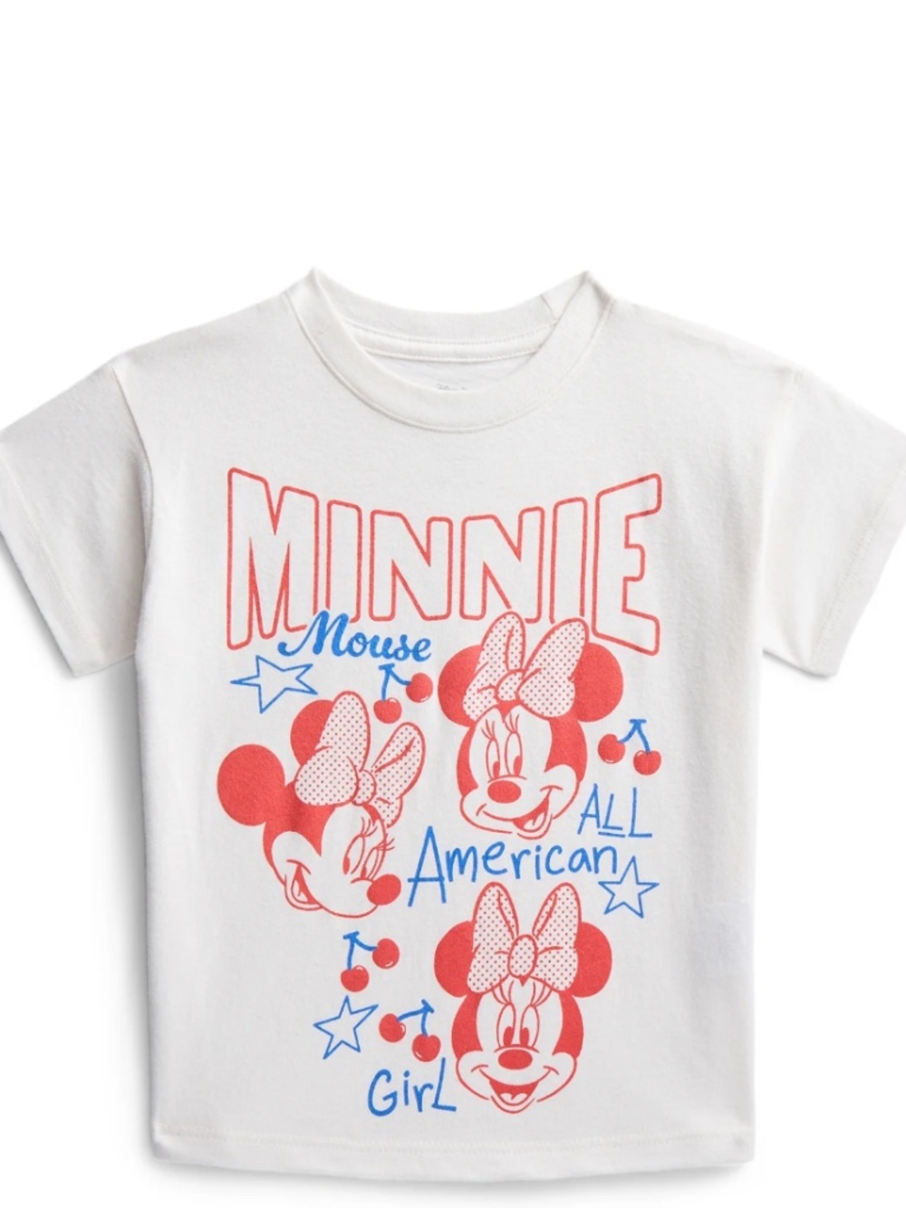 Minnie Mouse Toddler Girls White Tee Shirt Size 5T NWT